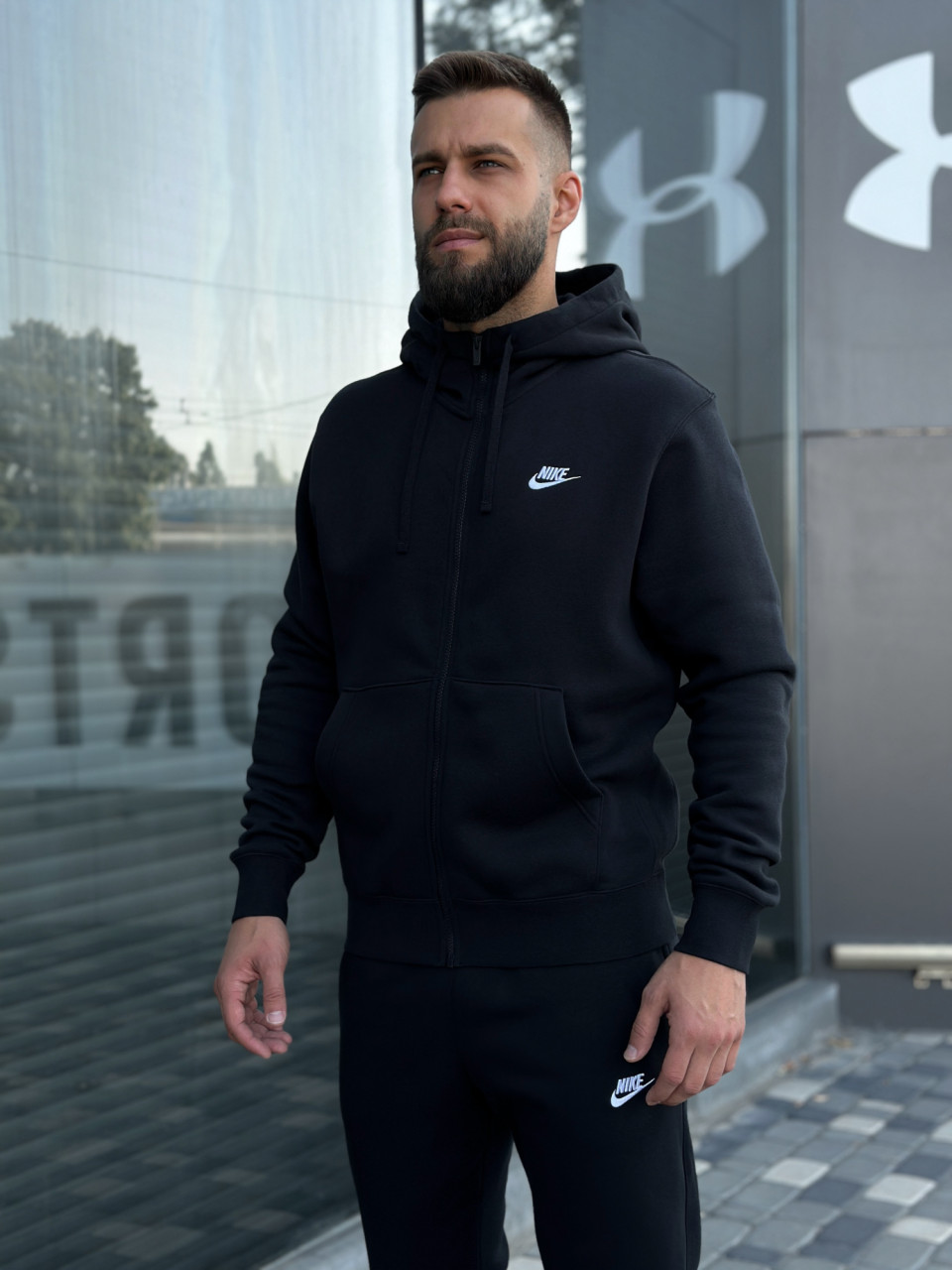 ТОЛСТОВКА M NSW CLUB HOODIE FZ BB