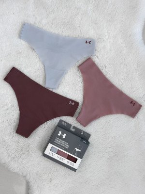 Труси/UA PURE STRETCH NO SHOW THONG -SOLID 3PK