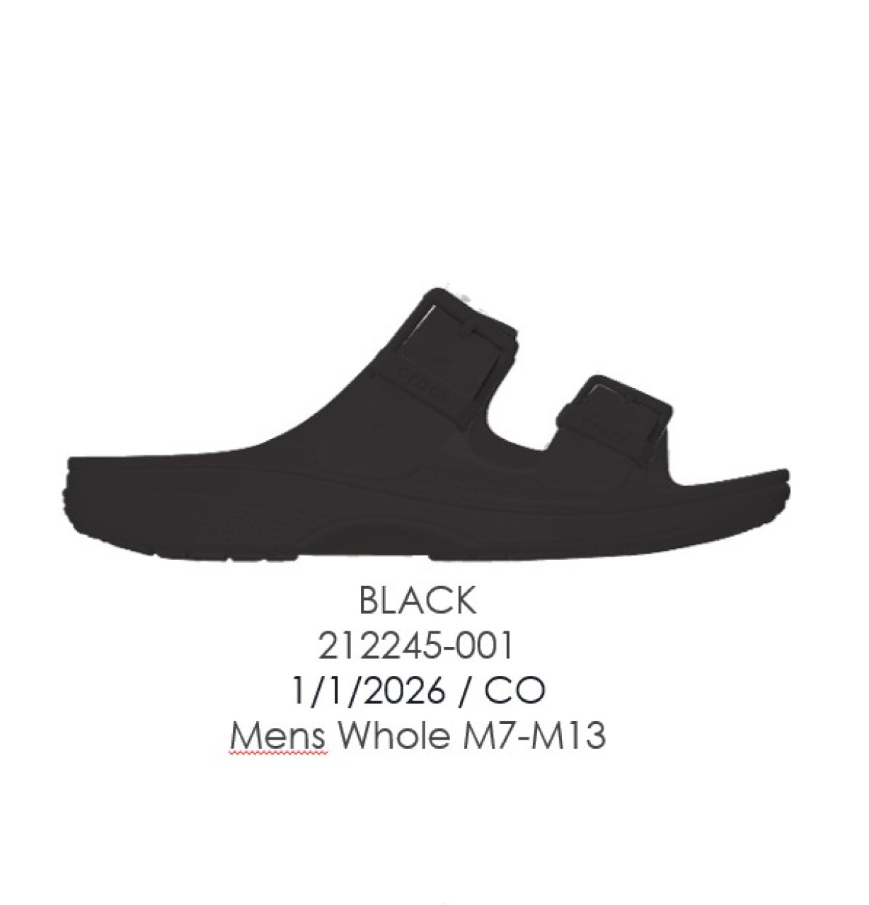 КАПЦІ Saturday Sandal M Blk