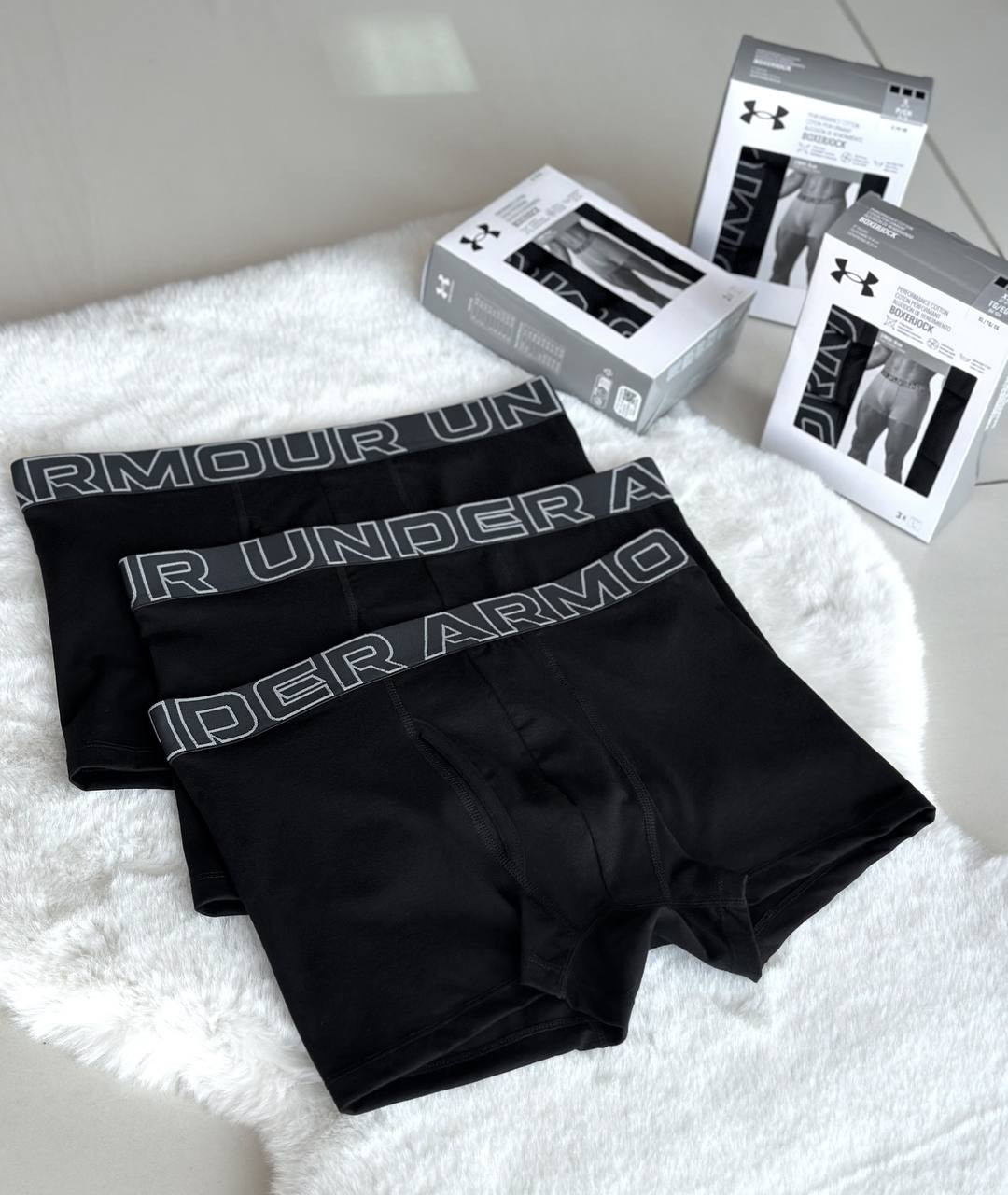 ТРУСИ UA PERFORMANCE COTTON - SOLID 3" 3PK