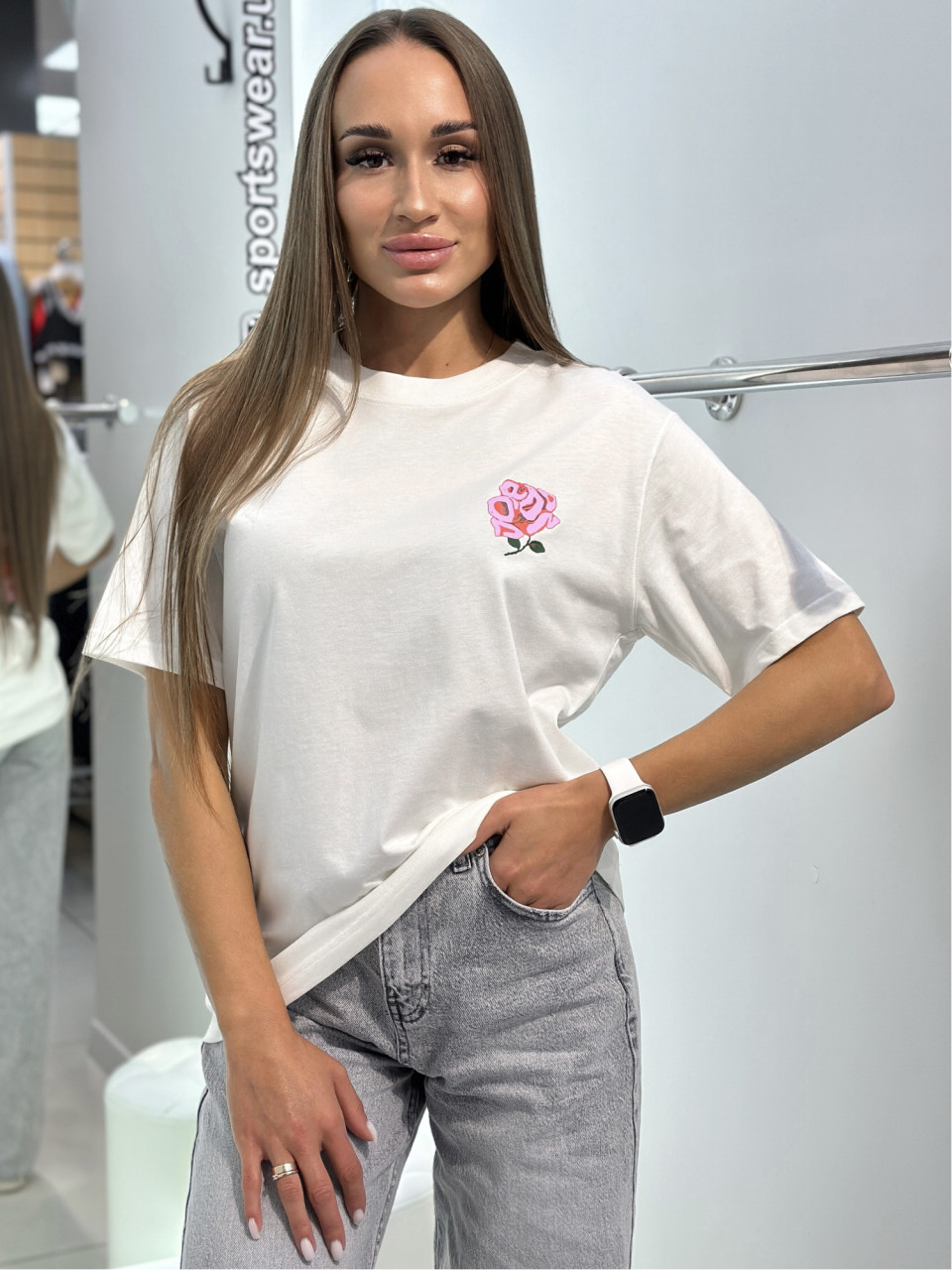 ФУТБОЛКА W J SS GF GFX TEE ROSE