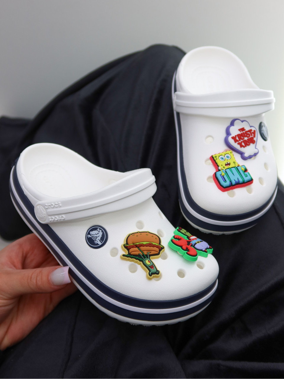 КЛОГИ Crocband Clog K Whi/ Navy