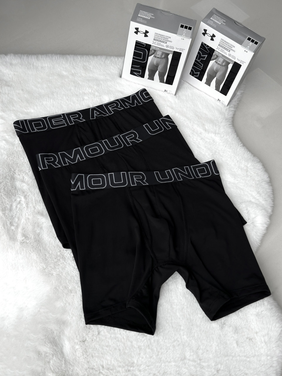 ТРУСИ UA PERFORMANCE COTTON - SOLID 6" 3PK