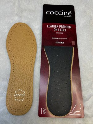 Устілка шкіряна класу преміум на латексі Coccine Leather Premium on Latex