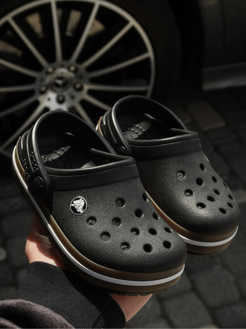 КЛОГИ Crocband  Gum  Clog K Blk