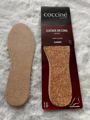 Устілка шкіряна на корку Coccine Leather on Cork