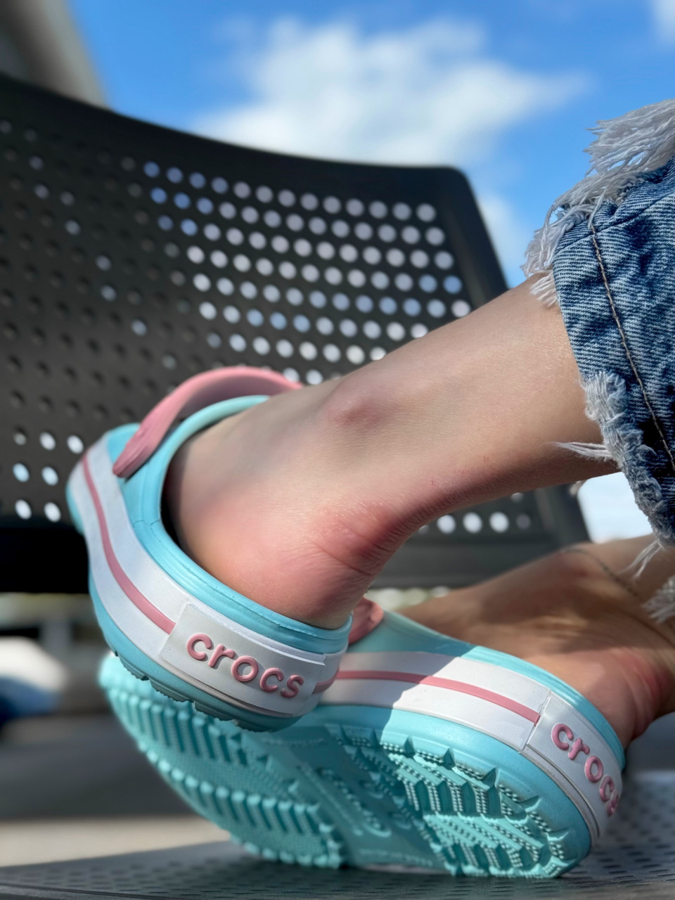 КЛОГИ Crocband Clog K IBlu/Whi