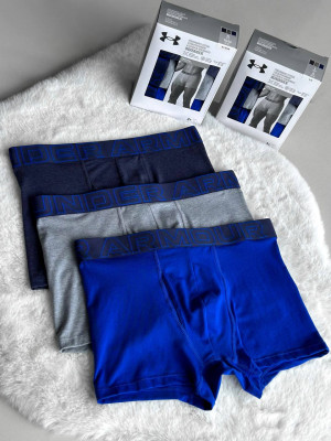 Труси/Underwear Boxers UA PERFORMANCE COTTON - SOLID 3 3PK