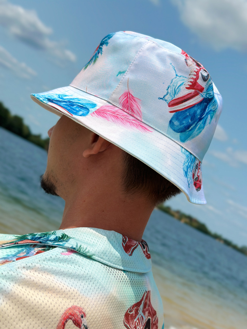 ПАНАМА U J APEX BUCKET FLAMINGO AOP