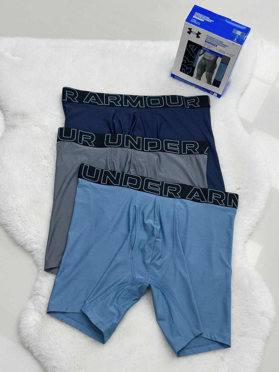 Труси/UA PERFORMANCE TECH MESH -SOLID 6 IN 3PK