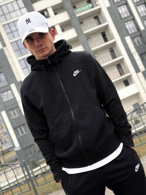 ТОЛСТОВКА M NSW CLUB HOODIE FZ FT