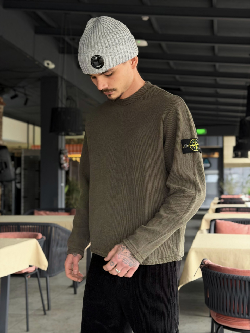 Джемпер Stone Island RIBBED WOOL NYLON K2S