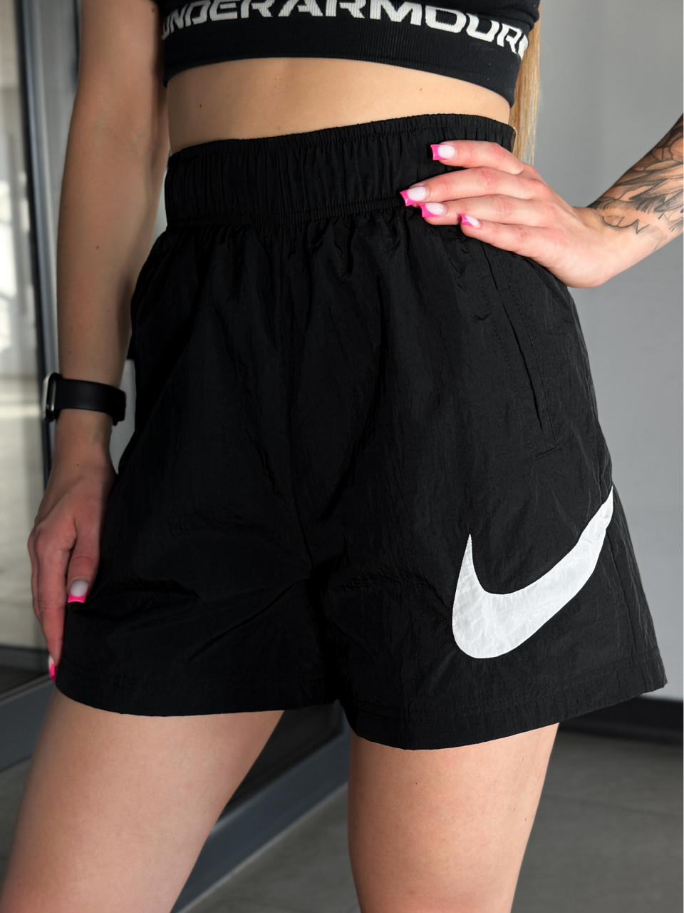 ШОРТИ W NSW ESSNTL WVN HR SHORT HBR